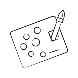 Palette, Painting, Artwork, Supplies, Stationery icon