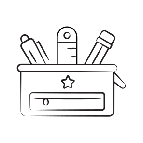 Pouch, Geometry, Case, Supplies, Pencil icon