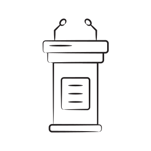 Rostrum, Lectern, Dias, Podium, Debate icon