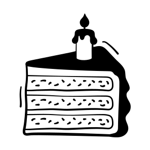 Cake, Slice, Dessert, Confectionery, Bakery icon