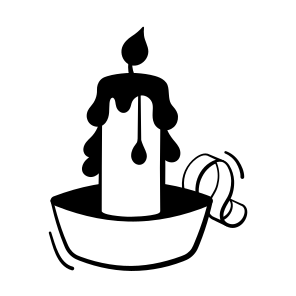 Candle, Candlelight, Candlestick, Light, Decorative icon