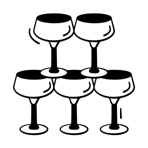 Champagne, Tower, Vodka, Alcohol, Ne icon