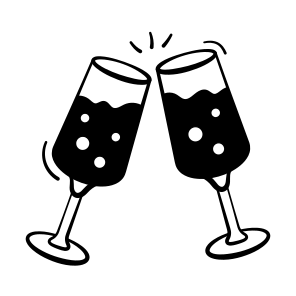 Cheers, Clinking, Glasses, Toast, Celebration icon