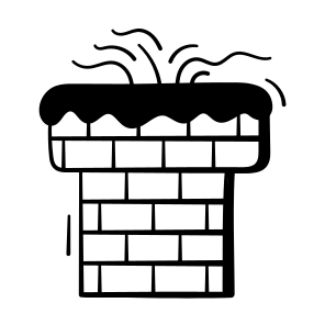 Chimney, Smoke, Fire, Winter, Christmas icon