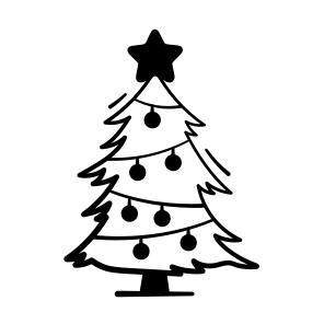 Christmas, Tree, Decoration, Decorated, Coniferous icon