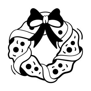 Christmas, Wreath, Welcome, Greetings, Traditional icon