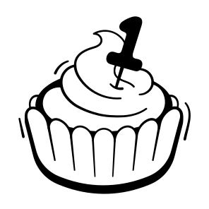 Cupcake, Birthday, Cake, Dessert, Sweet icon