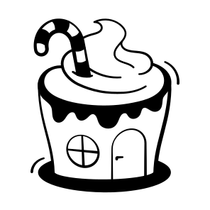 Cupcake, House, Home, New Year icon