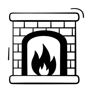 Fireplace, Mantel, Furnace, Ignition, Fireside icon