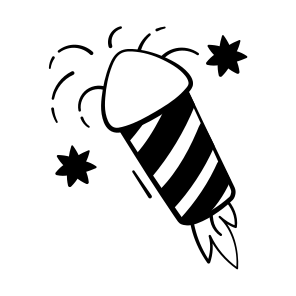 Firework, Rocket, Firecracker, Christmas, Celebration icon
