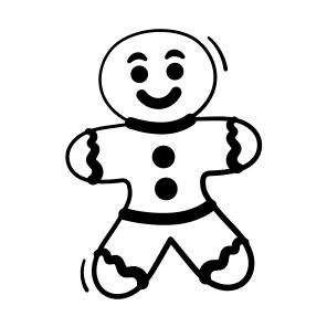 Gingerbread, Man, Cookie, Christmas, Holiday icon