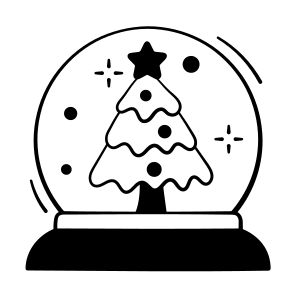 Snow Globe, Decorative, Decoration, Festive icon