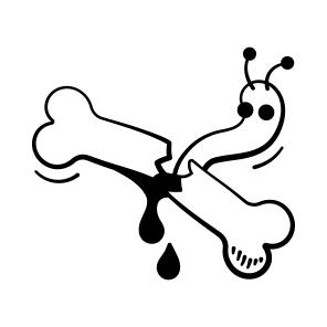 Bloody, Bone, Halloween, Celebration, Spooky, Scary, Haunted, icon
