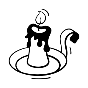 Candle, Halloween, Creepy, Horror, Haunted, Scary, Candlestick, icon