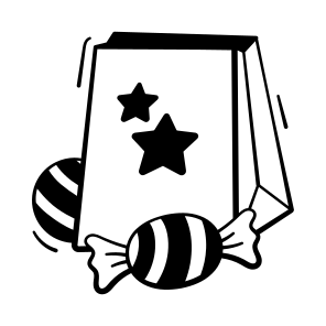 Candy, Bag, Halloween, Celebration, Dessert, Gift, Surprise, icon