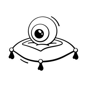 Creepy, Pillow, Floating, Cushion, Monster, Halloween, Haunted, icon