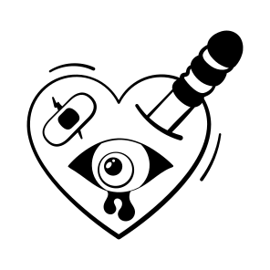 Crying, Heart, Halloween, Spooky, Wounded, Scary, Monster, icon