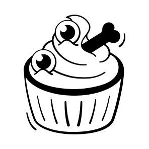 Cupcake, Halloween, Sweet, Dessert, Treat, Spooky, Creepy, icon