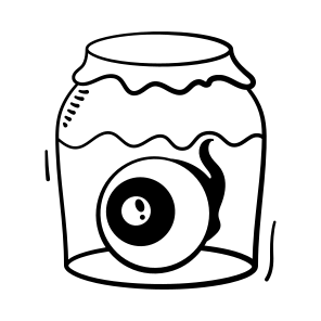 Eyeball, Jar, Spooky, Scary, Horror, Halloween, Creepy, icon