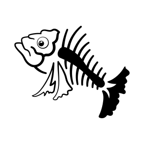 Fish, Skeleton, Spooky, Creepy, Haunted, Scary, Bone, icon