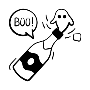 Ghost, Bottle, Halloween, Spooky, Scary, Boo, Wine, Creepy, icon