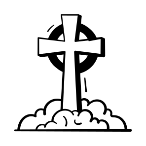 Grave, Tombstone, Gravestone, Cross, Spooky, Eerie, Scary icon