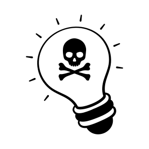 Halloween, Lightbulb, Skull, Spooky, Creepy, Idea, Scary, icon