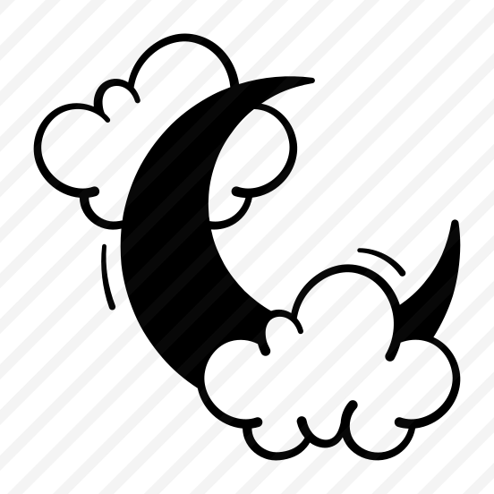 Halloween, Night, Moon, Crescent, Clouds, Haunted, Spooky, preview