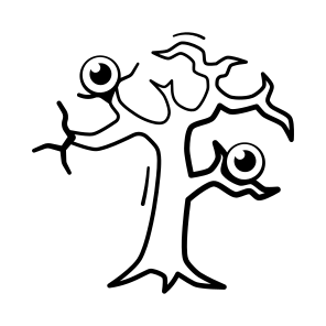 Haunted, Tree, Halloween, Creepy, Eerie, Haunted, Scary, icon