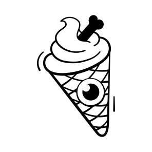 Icecream, Sweet, Dessert, Frozen, Halloween, Spooky, Creepy, icon