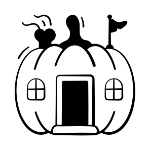 Pumpkin, House, Home, Halloween, Haunted, Spooky, Scary, icon