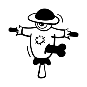 Scarecrow, Monster, Halloween, Spooky, Scary, Creepy, Bloody, icon