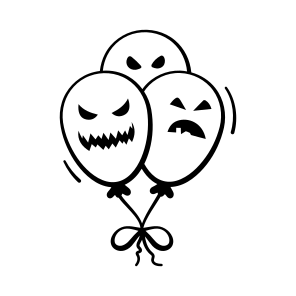 Scary, Balloons, Spooky, Creepy, Eerie, Halloween, Haunted, icon
