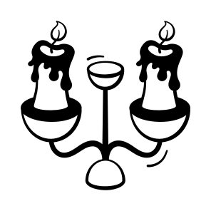 Spooky, Scary, Haunted, Creepy, Horror, Candles, Candlelight, icon
