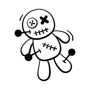 Voodoo, Doll, Halloween, Creepy, Scary, Eerie, Spooky, icon