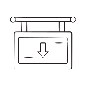 Board, Signboard, Signage, Direction, Hanging, icon