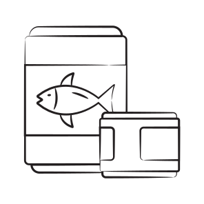 Canned, Tin, Preserved, Packaging, Fish icon
