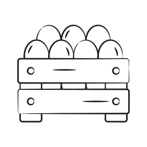 Crate, Eggshells, Poultry, Food, Eggs icon