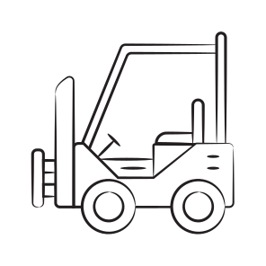 Forklift, Loader, Vehicle, Transport, Mobility icon