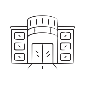 Mall, Plaza, Complex, Supermarket, Building icon