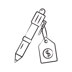 Pen, Ballpoint, Stationery, Price, Cost icon