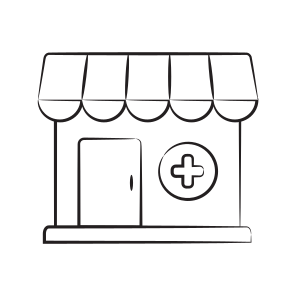 Pharmacy, Drugstore, Store, Shop, Building, icon