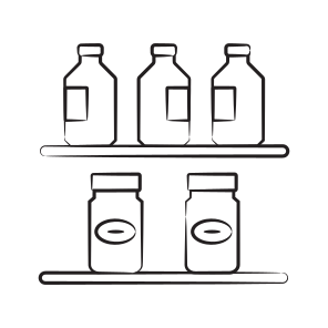 Spice, Jars, Bottles, Products, Shelves icon