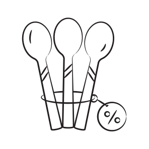 Spoons, Cutlery, Discount, Utensil, Tableware icon
