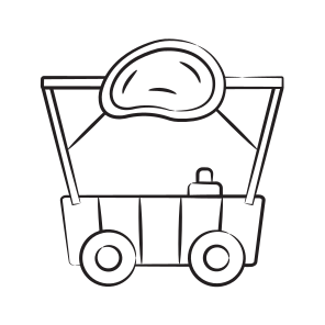 Stall, Kiosk, Cart, Counter, Meat icon