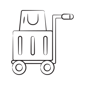 Trolley, Cart, Handcart, Pushcart, Buy icon