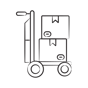 Warehouse, Cart, Pushcart, Handcart, Trolley icon