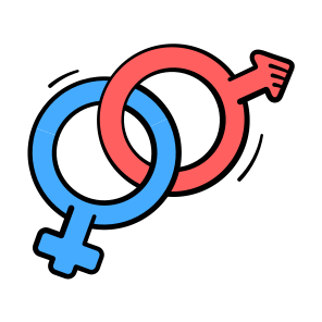 Gender, Symbols, Male, Female, Equality icon