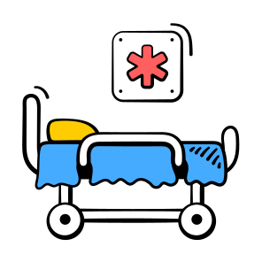 Hospital, Bed, Patient Care, Healthcare icon