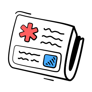 Newspaper, Medical, Healthcare, Hospital, Article icon